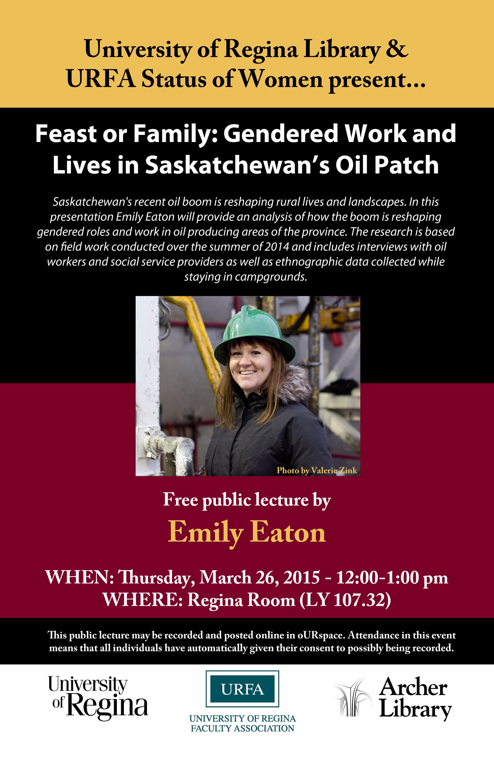 Feast or Family: Gendered Work and Lives in Saskatchewan's Oil Patch